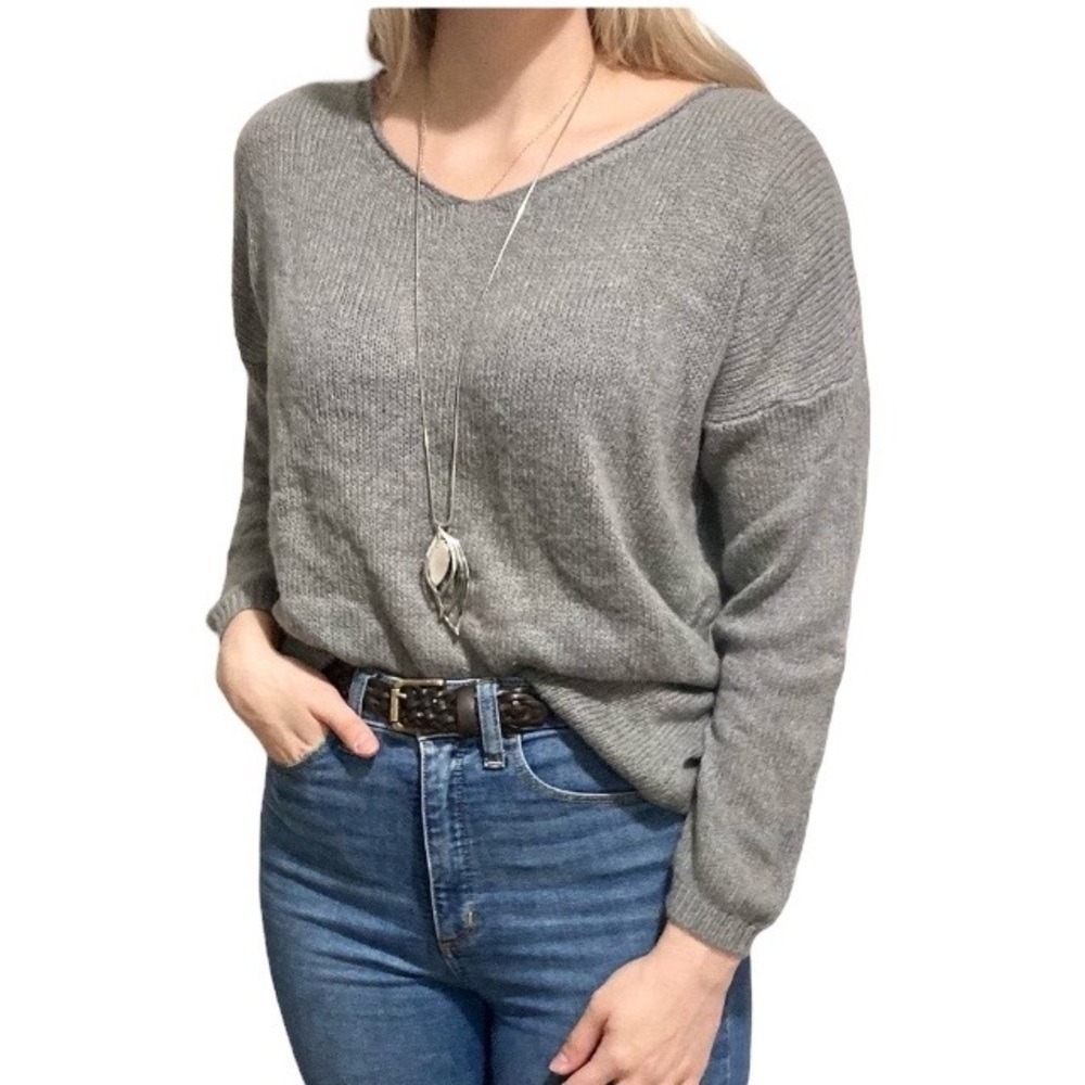 NWOT Venti6 Slouchy oversized‎ mohair wool blend gray sweater size small